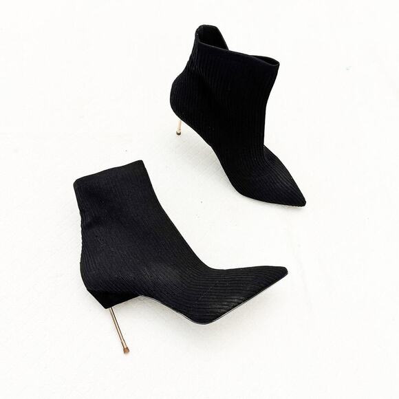 Kurt Geiger London Black Sock Boot Barbican Drench Stiletto Bootie Size 40 - Picture 8 of 8